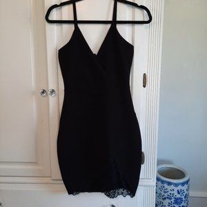 NWT Streetwear Society black dress with lace insert, size small